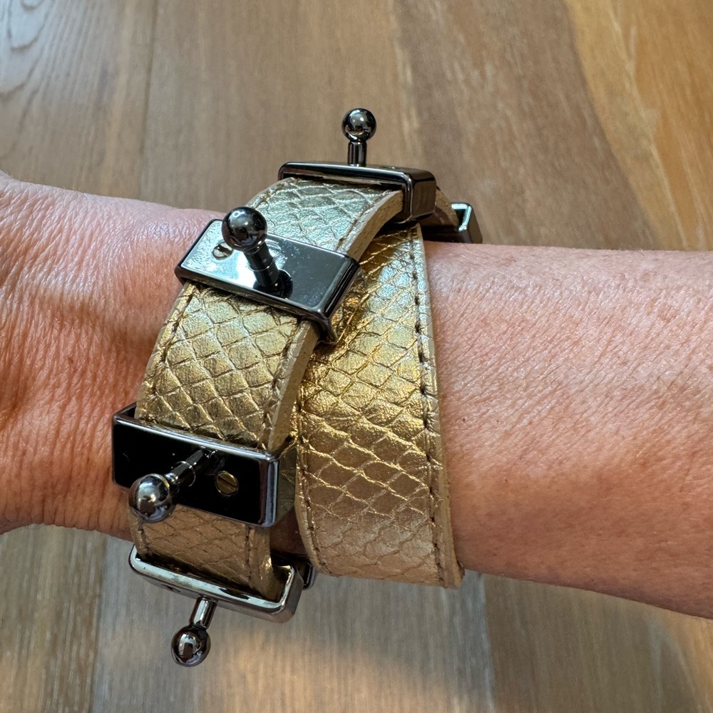 RMD leather wrap bracelet